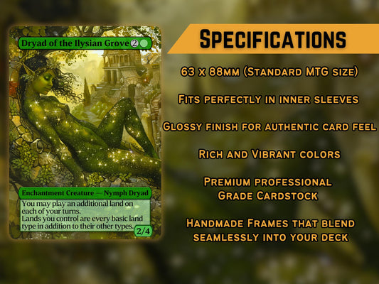 Ultimate Green Bundle! - Set of 50 + 5 FREE Essentials! - Great Gift - Unique Pop-Out Art Magic Proxy cards for your favorite decks!