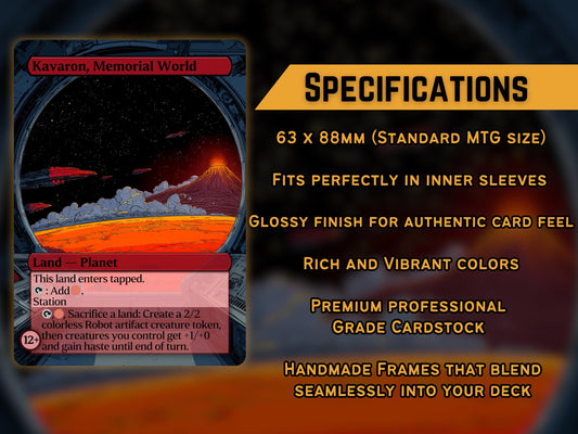 Edge of Eternity Planet Station Lands Cosmic Full-Art Custom Magic Proxies Unique Basic Land Set High Quality Cards for EDH & cEDH
