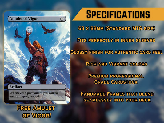Landfall Bundle - Green Commander Upgrade Pack - Set of 10 + 1 cards! - Full-art Custom Magic Proxies - Great cards for all your decks!