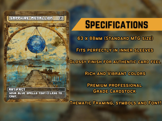 Medallion Proxy Sets - Japanese Style - Pearl Sapphire Jet Ruby Emerald-Unique Full-art Custom proxies - Quality Cards for all your Decks!