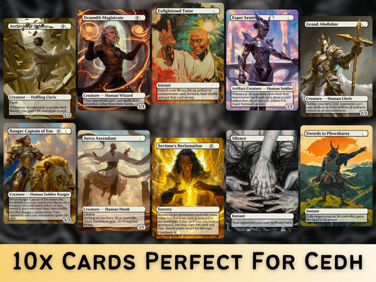 White Commander Staples Complete Bundle - Set of 20 + 1 White Cards! - 21 Unique Full-art Custom Magic proxies - Cards for the best decks!