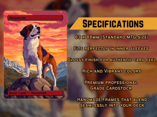 Doggy Basic Lands - Unique Full-art Cute Puppy Anime Custom Magic proxies - Perfect Gift - High Quality Basic Lands for all formats!