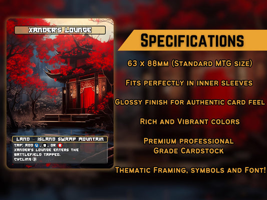 Triome Lands - Japanese style Triome lands set of 10 - Unique Full-art Custom Magic proxies - High Quality Lands for your favorite Decks!