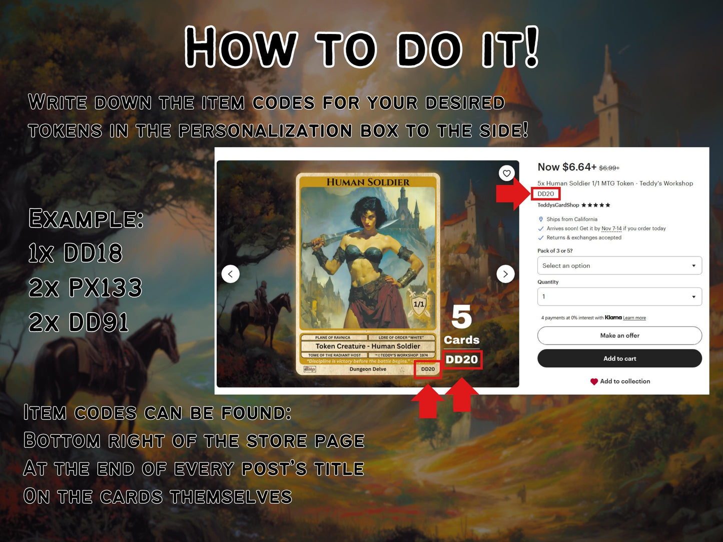 5x MTG tokens of Your Choice! Mix and Match across all the styles!