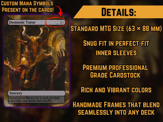 Demonic Tutor - Proxy Card - Buy 3 get 1 free!
