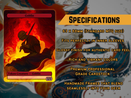 5x Goblin 1/1 Red - MTG Token - Enchanting Tokens by Teddy EX11