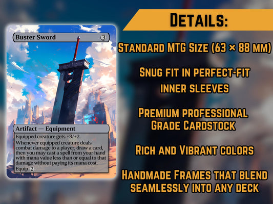 Buster Sword - Proxy Card - Buy 3 get 1 free!