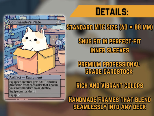 Commander's Plate (Cat Version) - Proxy Card - Buy 3 get 1 free!