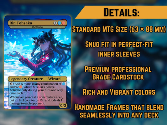 Rin Tohsaka (Vivi Ornitier) - Anime Proxy Card - Buy 3 get 1 free!