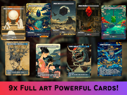 Power Nine - Proxy Set - Japanese Style - Unique Full-art Custom Proxies - High Quality Cards for your EDH Decks!