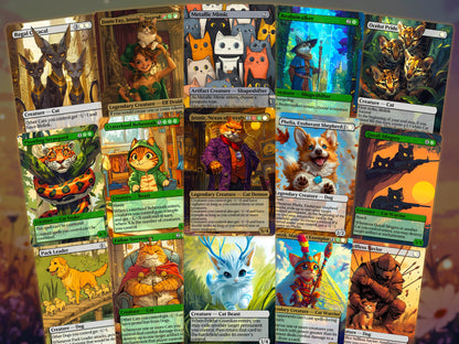 Rin and Seri Custom Commander Deck - Proxy - It's Raining Cats and Dogs! - Perfect Magic Gift - Tokens Included - Premium 120 card EDH Deck