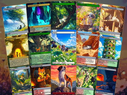 Rin and Seri Custom Commander Deck - Proxy - It's Raining Cats and Dogs! - Perfect Magic Gift - Tokens Included - Premium 120 card EDH Deck