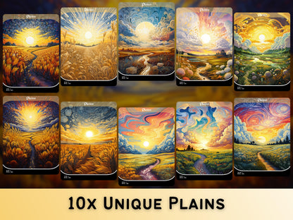 Acid Lands Series - Psychedelic 60 Card Basic Land Mega bundle - Unique Full-art Custom Magic proxies - High Quality Lands for all formats!