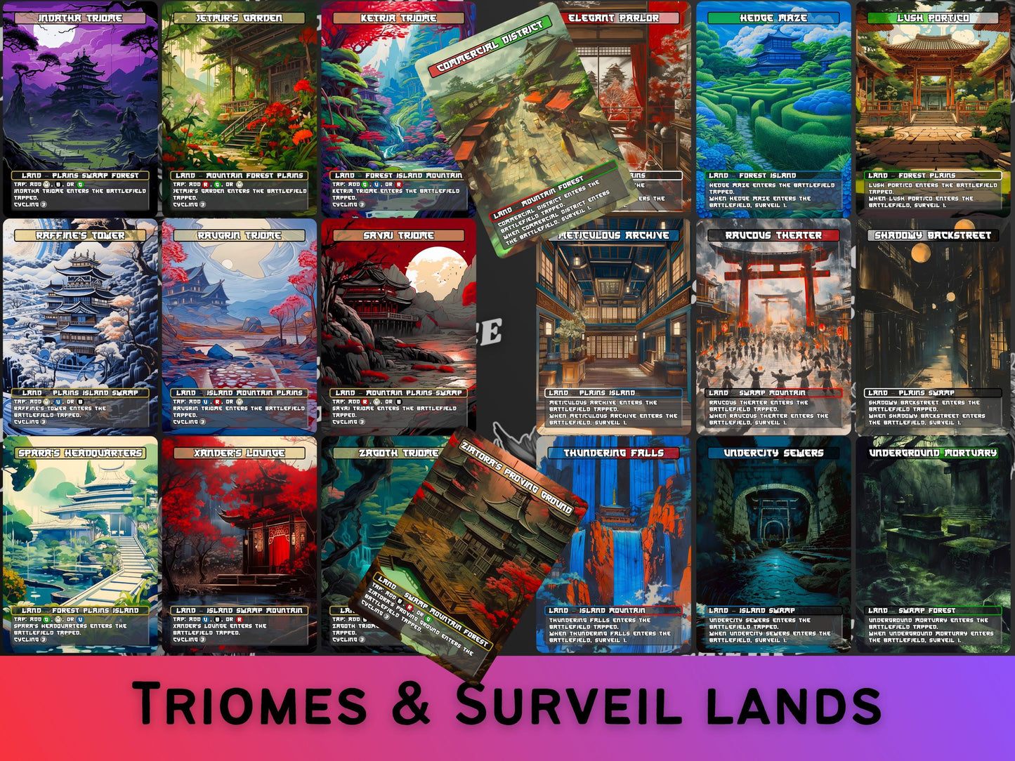 Commander Super Duper Mega Bundle (111 cards)- Japanese Style -Unique Full-art Custom Magic proxies - Quality Cards for EDH and cEDH decks!