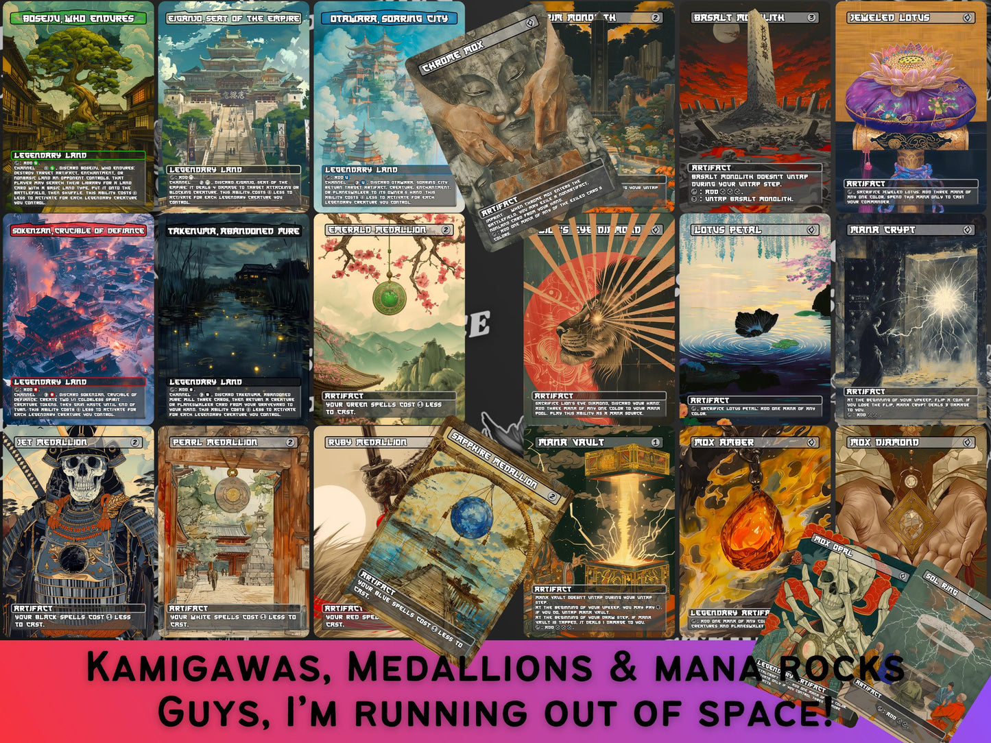 Commander Super Duper Mega Bundle (111 cards)- Japanese Style -Unique Full-art Custom Magic proxies - Quality Cards for EDH and cEDH decks!