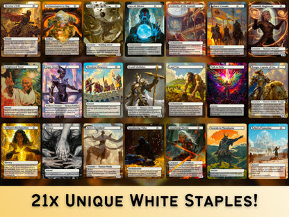 105 Card Commander Staples Super Mega Bundle - Gift - All 5xColors -Unique Full-art Custom Magic proxies-High Quality Cards for your decks!