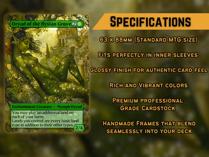 Ultimate Green Bundle! - Set of 50 + 5 FREE Essentials! - Great Gift - Unique Pop-Out Art Magic Proxy cards for your favorite decks!