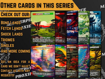 Triome Lands - Japanese style Triome lands set of 10 - Unique Full-art Custom Magic proxies - High Quality Lands for your favorite Decks!