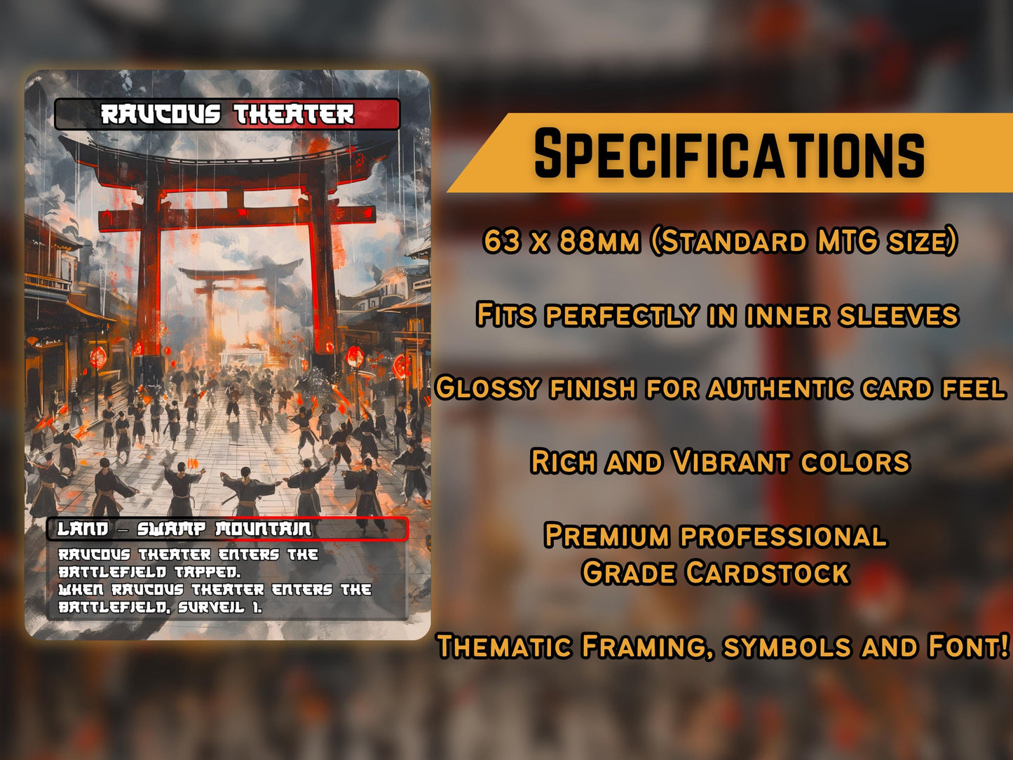 Surveil Lands - Japanese style Surveil lands set of 10 - Unique Full-art Custom Magic proxies - High Quality Lands for your favorite Decks!