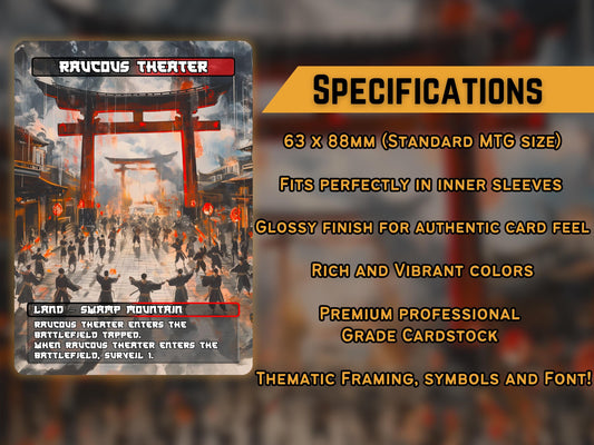 Surveil Lands - Japanese style Surveil lands set of 10 - Unique Full-art Custom Magic proxies - High Quality Lands for your favorite Decks!