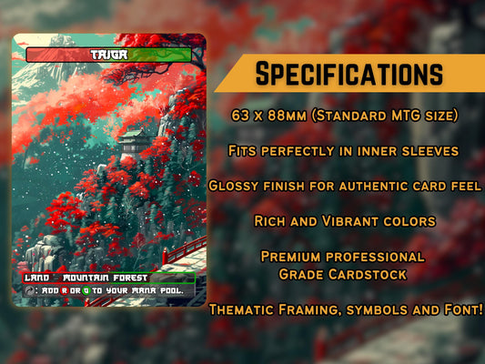 True Dual Lands - Japanese style Dual Lands set of 10 - Unique Full-art Custom Magic proxies - High Quality Lands for your favorite Decks!