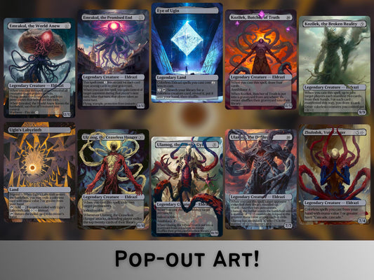 Eldrazi Big Bundle - Eldrazi Tribal Commanders - Set of 10 + 1 cards! - Full-art Custom Magic proxies - Great cards for all your decks!