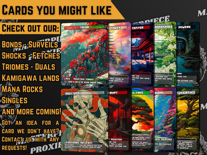 Sliver Bundle - Sliver Tribal Commanders - Set of 6 + 2 cards - Unique Full-art Custom proxies - Gorgeous cards for your favorite deck