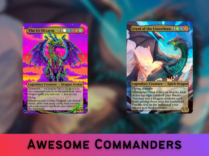 Big Dragon Bundle - Set of 22 cards - 7 Card Tribal Upgrade - Unique Full-art Custom proxies - Gorgeous cards for your favorite deck!