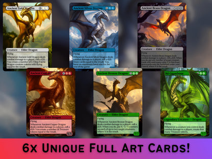 Ancient Dragon Pack - Pop-Out Commander Series - Unique Full-art Dungeons and Dragons Proxies for your favourite Decks!