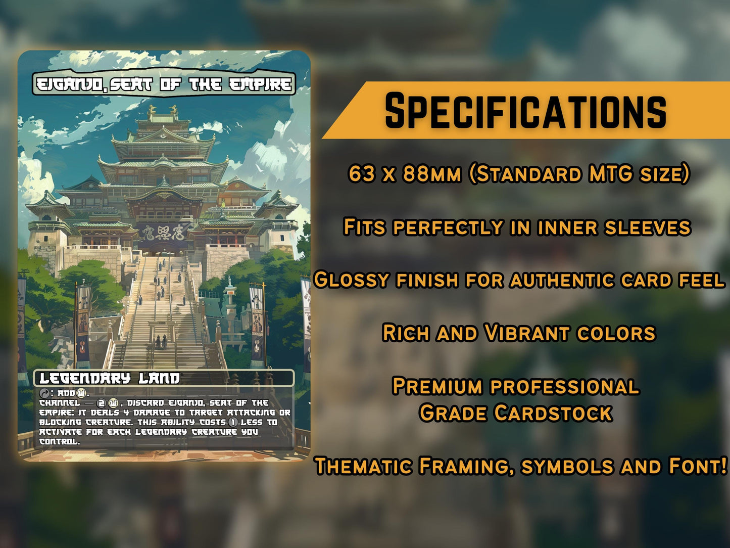 Kamigawa Lands Magic Proxy Set: Japanese Full-Art Commander Deck