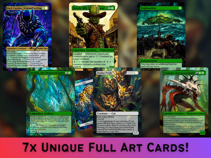 Black Panther, Wakandan King 6 + 1 Card Upgrade Proxy Pack - Secret Lair Pop-Out Commander Series - Cards for your favourite Marvel Decks!