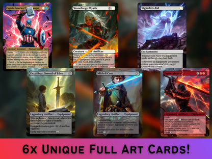 Captain America, First Avenger 5 + 1 Card Upgrade Proxy Pack - Secret Lair Pop-Out Commander Series - Cards for your favourite Marvel Decks!