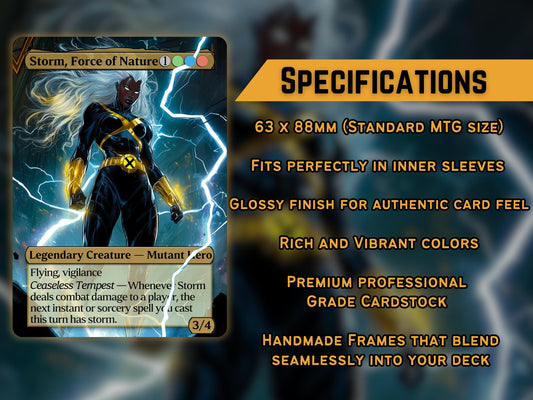 Storm, Force of Nature 5 + 1 Card Upgrade Proxy Pack - Secret Lair Pop-Out Commander Series - Cards for your favourite Marvel Decks!