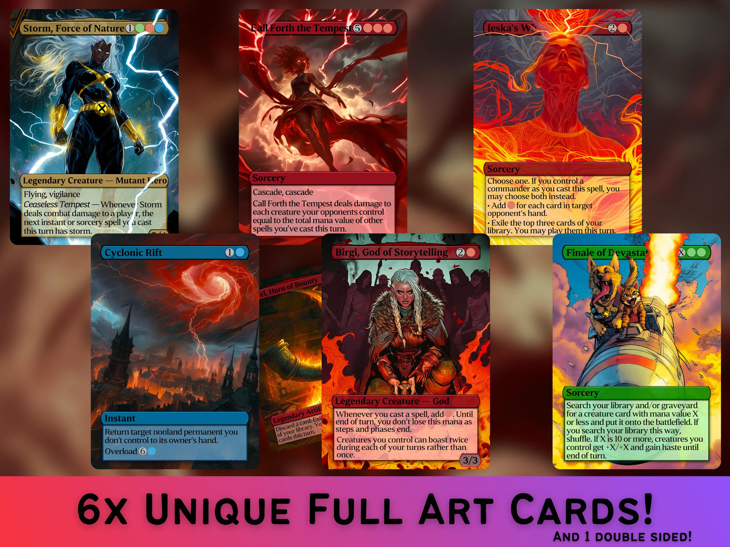 Storm, Force of Nature 5 + 1 Card Upgrade Proxy Pack - Secret Lair Pop-Out Commander Series - Cards for your favourite Marvel Decks!