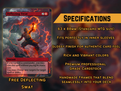 Red Commander Staples Upgrade Bundle - Set of 10 + 1 Red Cards!- 11 Unique Full-art Custom Magic proxies - Cards for your favorite decks!