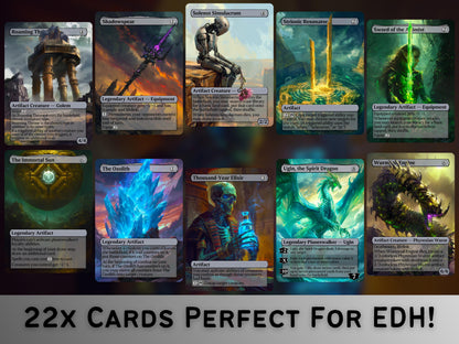 Artifact Classic Commander Staples Bundle - Set of 20 + 2 Colorless Staple Cards! - Full-art Custom proxy cards for your favorite decks!