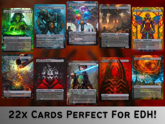 Artifact Classic Commander Staples Bundle - Set of 20 + 2 Colorless Staple Cards! - Full-art Custom proxy cards for your favorite decks!