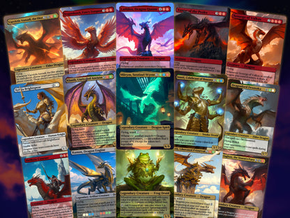 Ur-Dragon Tribal Commander Deck - 4 Possible Commanders - 5 Colors - Tokens Included - Dragonstorm Upgrade Bundle - 110 card EDH Deck