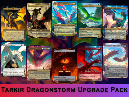 Ur-Dragon Tribal Commander Deck - 4 Possible Commanders - 5 Colors - Tokens Included - Dragonstorm Upgrade Bundle - 110 card EDH Deck