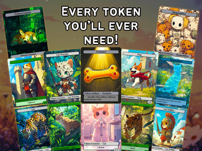 Rin and Seri Custom Commander Deck - Proxy - It's Raining Cats and Dogs! - Perfect Magic Gift - Tokens Included - Premium 120 card EDH Deck