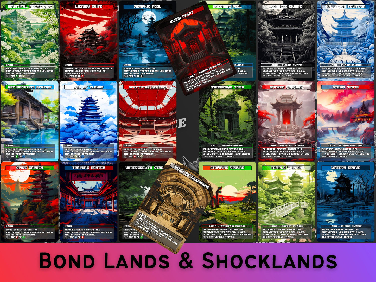 Commander Super Duper Mega Bundle (111 cards)- Japanese Style -Unique Full-art Custom Magic proxies - Quality Cards for EDH and cEDH decks!