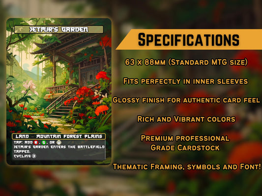 Mega EDH Japanese Land Bundle (50 cards) - Proxy Lands - Japanese lands set of 50 + 10 Surveil Upgrade - Full-art Lands for EDH and cEDH!