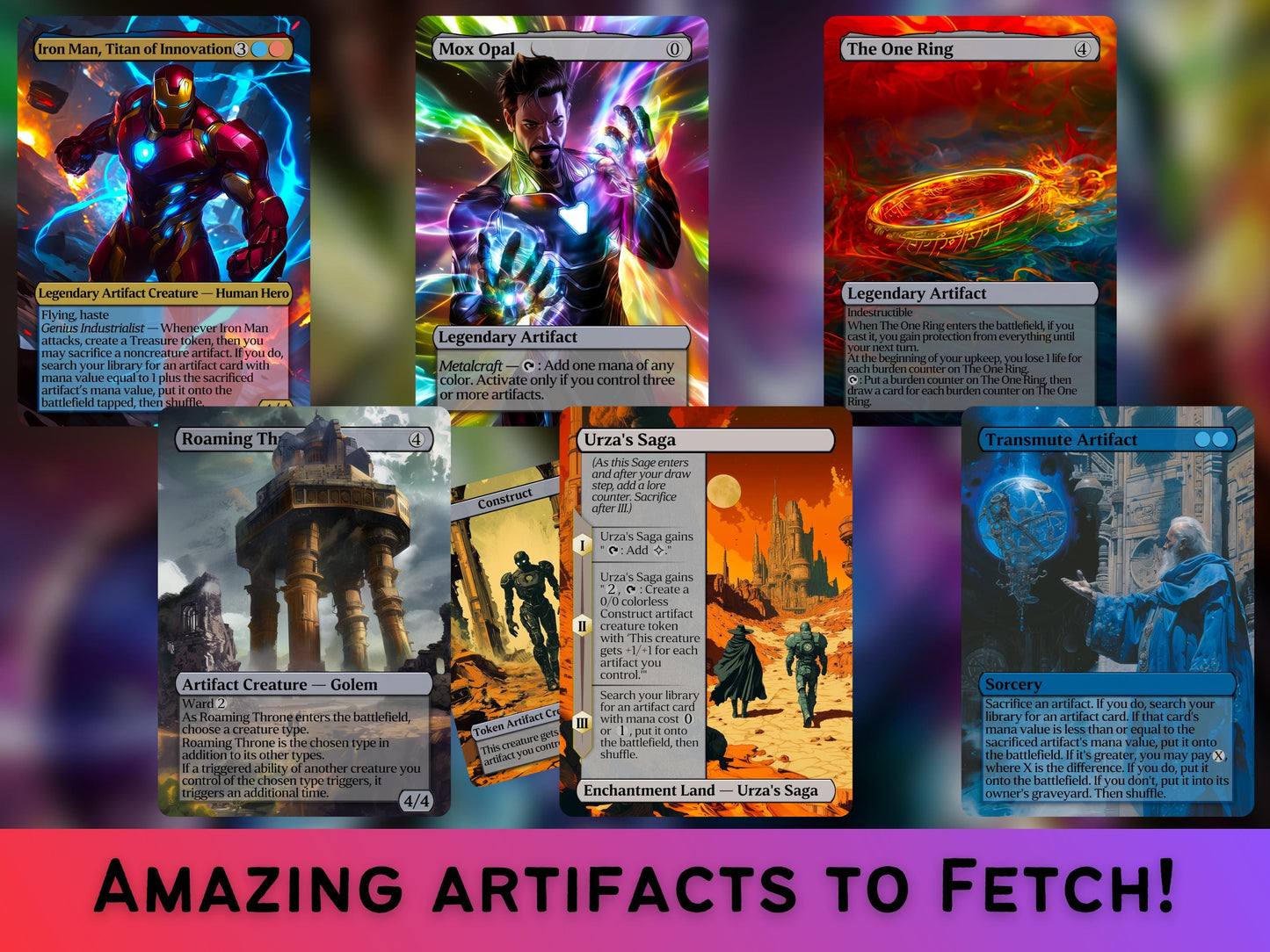 Marvel Mega Bundle - 32 Unique Cards - Secret Lair Pop-Out Commander Series - FREE TRACKED SHIPPING - Unique Full-art Custom Magic Proxies