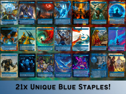 105 Card Commander Staples Super Mega Bundle - Gift - All 5xColors -Unique Full-art Custom Magic proxies-High Quality Cards for your decks!