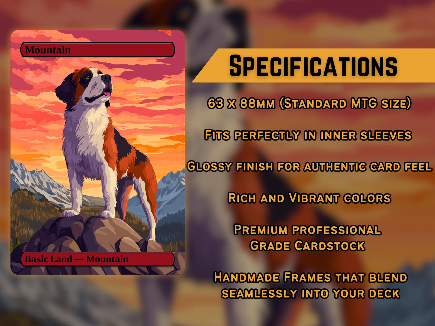 Doggy Basic Lands - Unique Full-art Cute Puppy Anime Custom Magic proxies - Perfect Gift - High Quality Basic Lands for all formats!