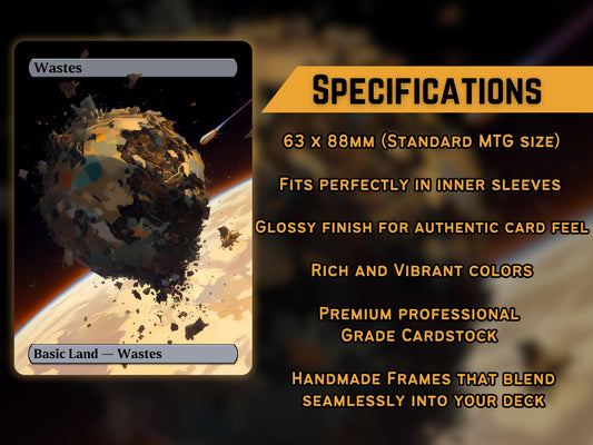 Planet Basic Lands: Full-Art Spaceship Custom Magic Proxy