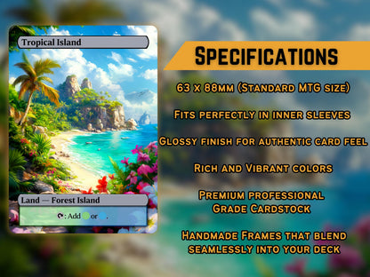 True Dual Lands - Fantasy Dual Lands set of 10 - Unique Full-art Custom Magic proxies - High Quality Lands for your favorite Decks!