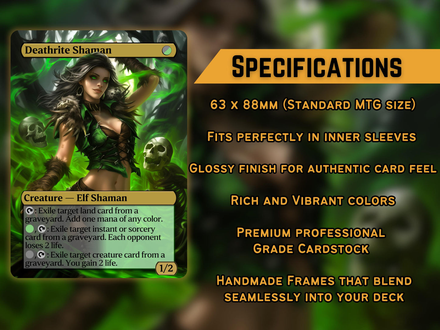 Mana Dork Proxy Bundle - Set of 10! - Custom Magic Proxies - Full art 3d frame break art! High Quality Cards for your Edh Decks!