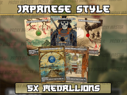 Medallion Proxy Sets - Japanese Style - Pearl Sapphire Jet Ruby Emerald-Unique Full-art Custom proxies - Quality Cards for all your Decks!