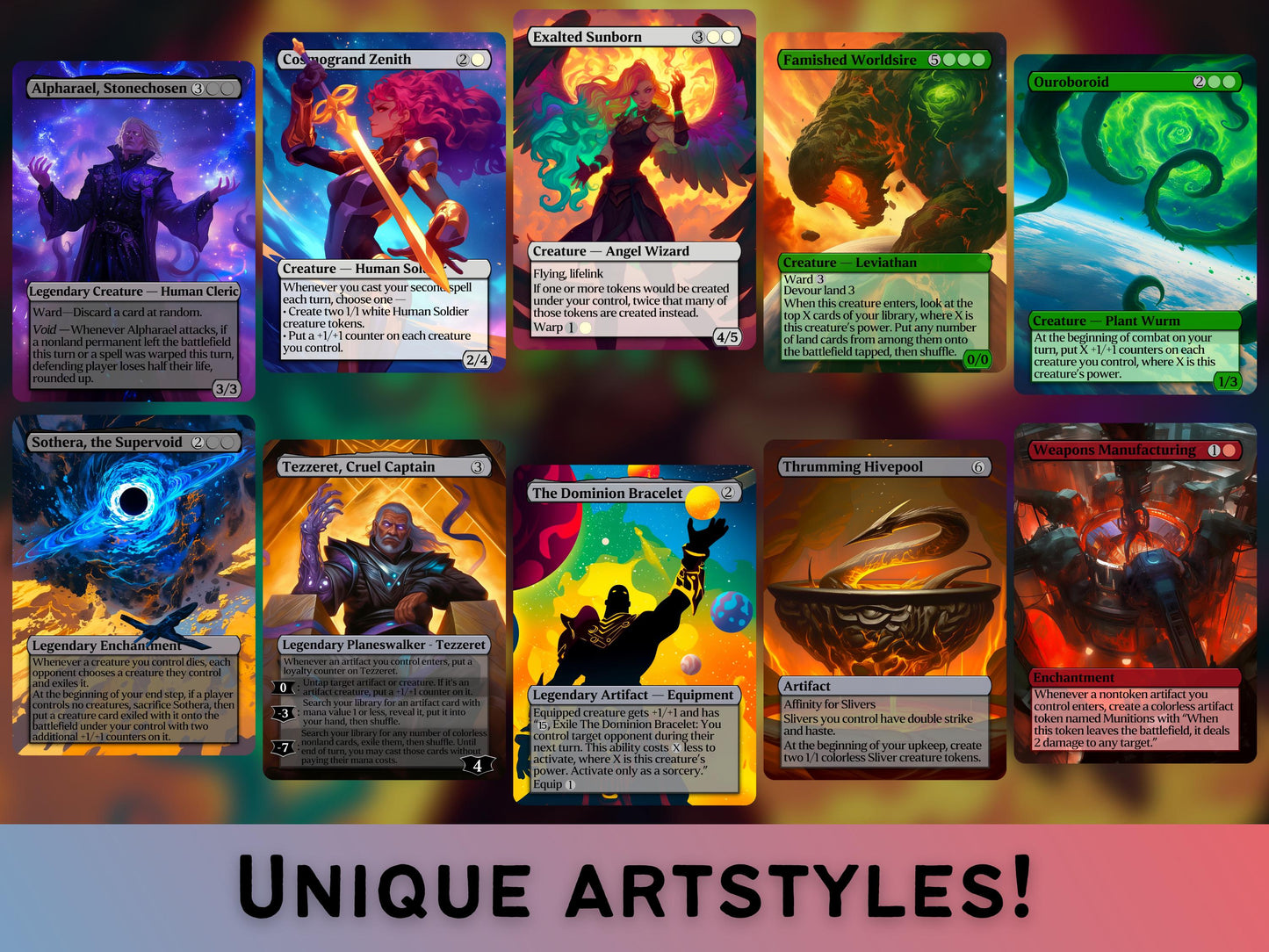 Edge of Eternities Staples Proxy Upgrade Pack  10 + 1 Card Set  Full-Art Custom Green Magic Proxies  High Quality EDH / CEDH Deck Gift